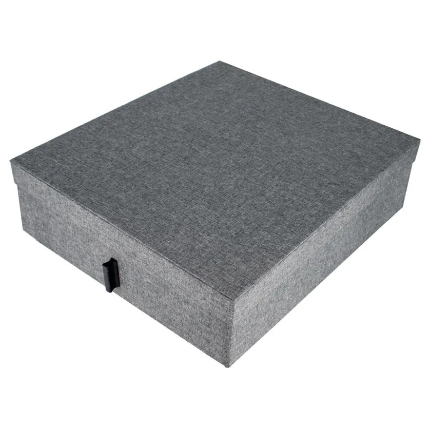 Caja de tela con tapa para organización ANTRACITA