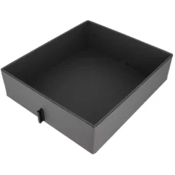 Caja organizadora de cuero sin tapa ANTRACITA
