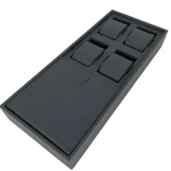 Caja relojero de cuero con tapa ANTRACITA