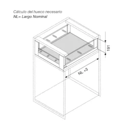 Cajón interior Blum Legrabox Free perfil C