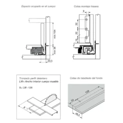Cajón interior Legrabox Pure Blum perfil K