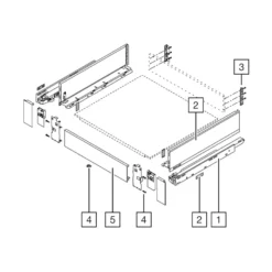 Cajón interior Legrabox Pure Blum perfil K