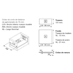 Cajón Legrabox Pure de Blum altura K