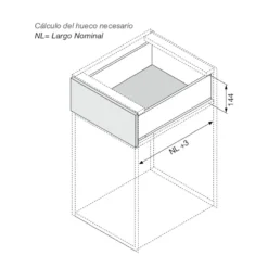Cajón Legrabox Pure de Blum altura K