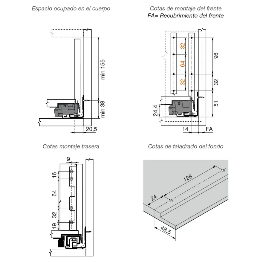 Cajones Blum Legrabox Free altura C