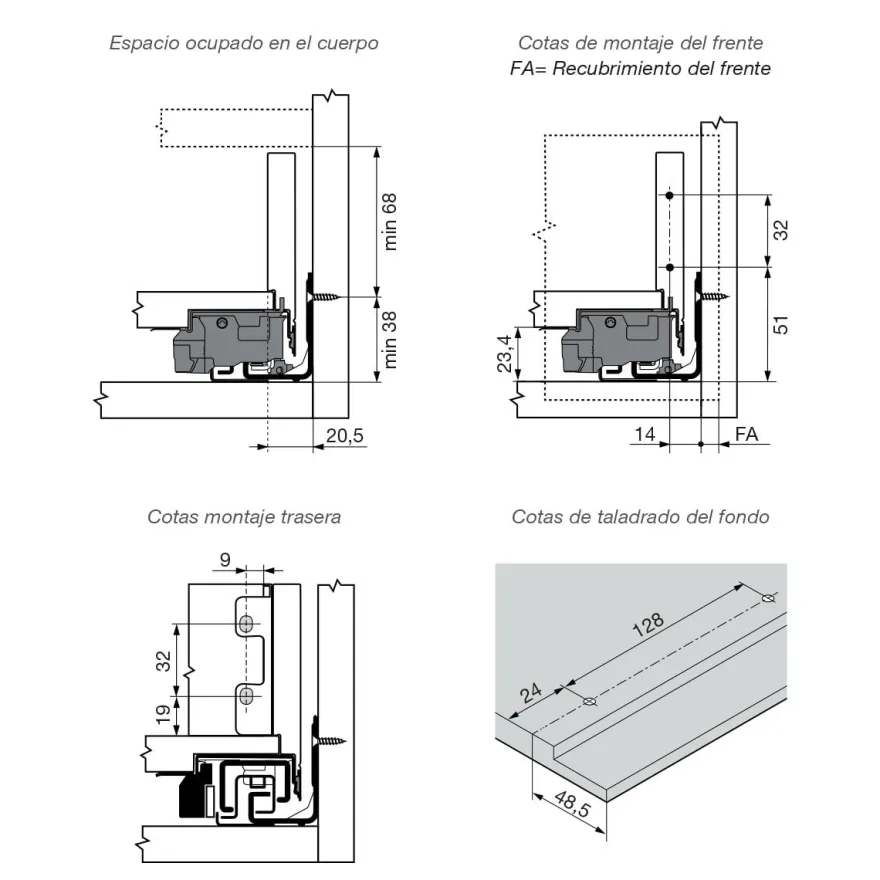 Cajones Blum Legrabox Pure altura M
