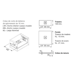 Cajones Blum Legrabox Pure perfil C