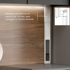 CASIA 2 - Regleta sobrepuesta ajustable para rincones con enchufes y USB