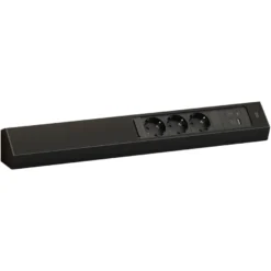 CASIA 2 - Regleta sobrepuesta ajustable para rincones con enchufes y USB
