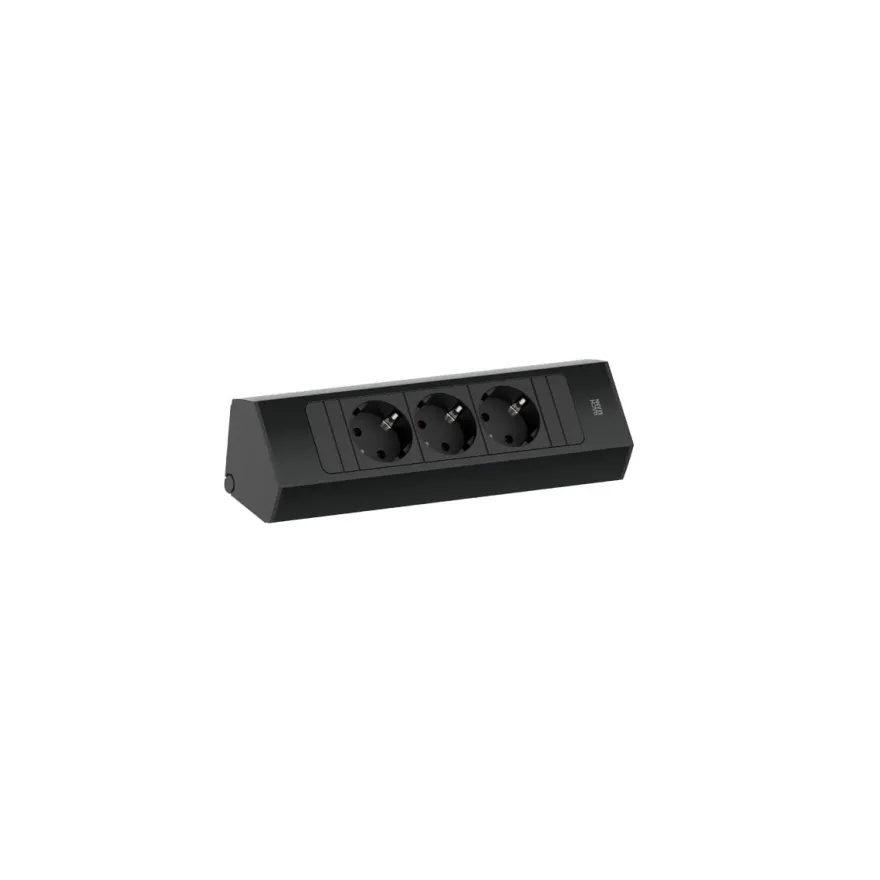 CASIA 2 - Regleta sobrepuesta ajustable para rincones con enchufes y USB