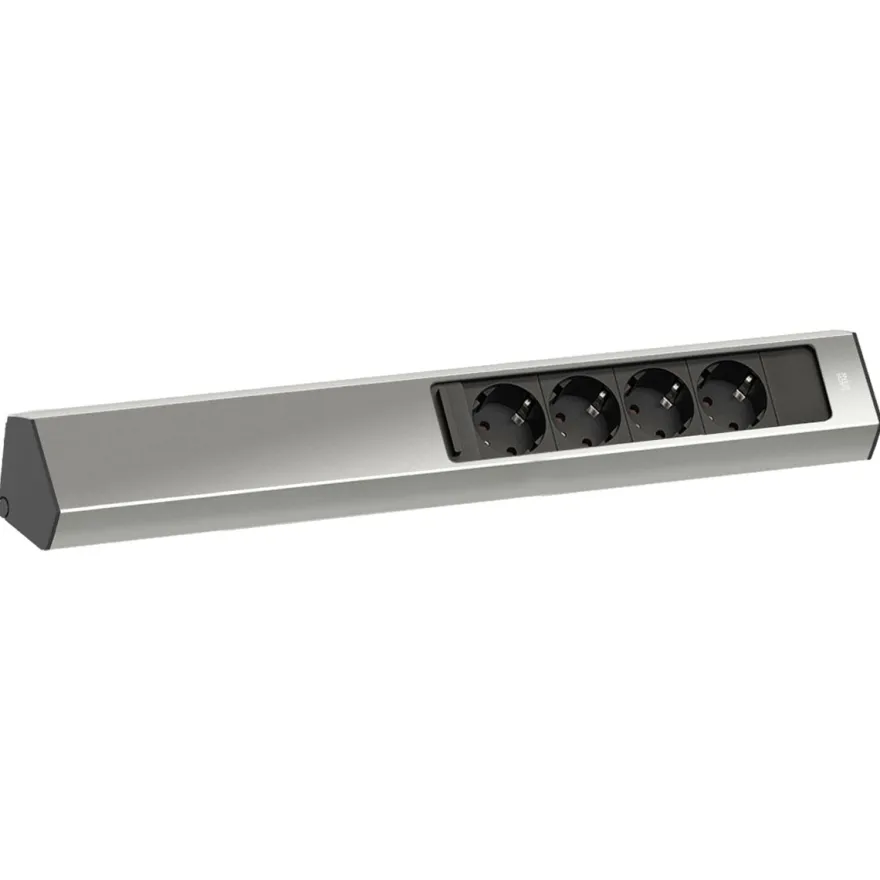 CASIA 2 - Regleta sobrepuesta ajustable para rincones con enchufes y USB