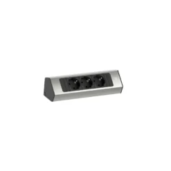 CASIA 2 - Regleta sobrepuesta ajustable para rincones con enchufes y USB