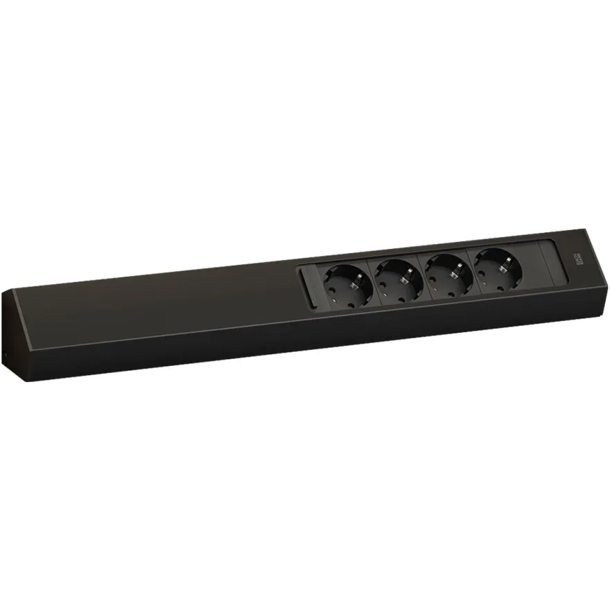 CASIA 2 - Regleta sobrepuesta ajustable para rincones con enchufes y USB