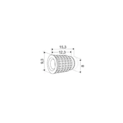 Casquillo de embutir para ensamble Lamello CABINEO 8 M6