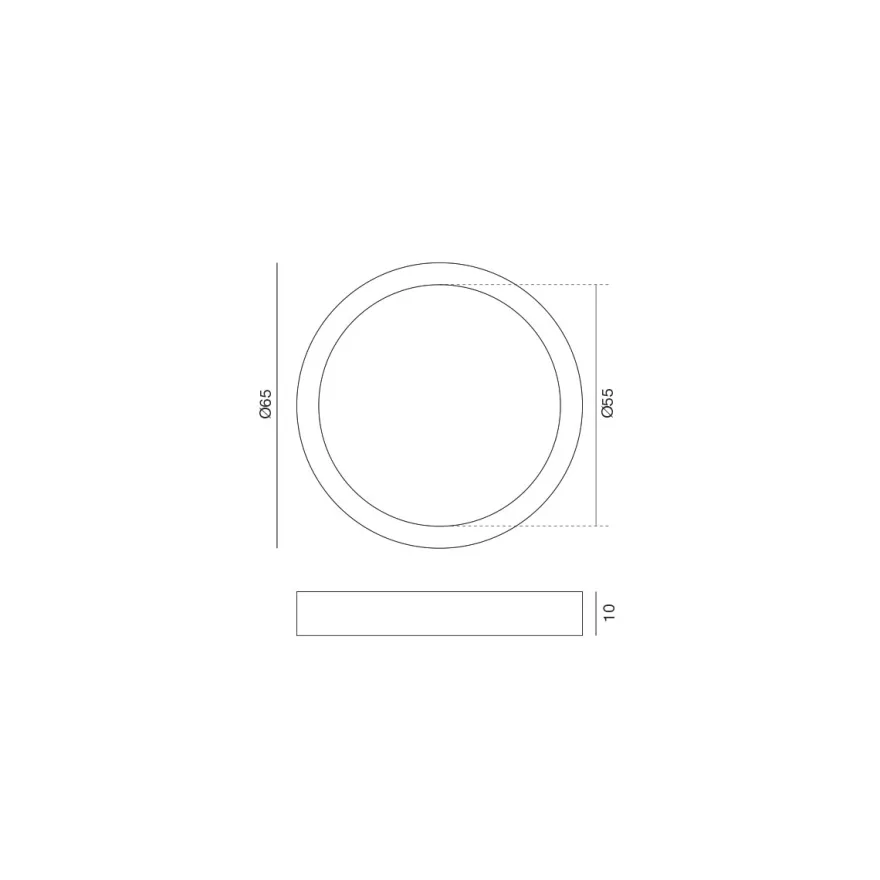 Cazoleta circular para pegar en puerta corredera de cristal