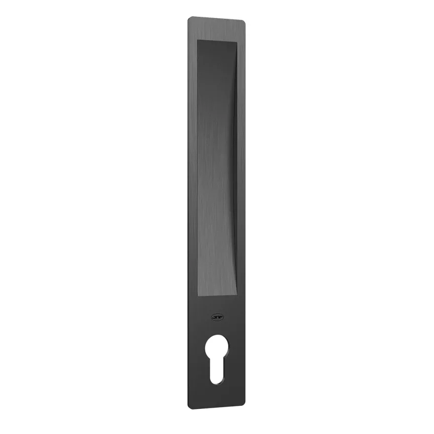 Cazoleta semi embutida para puerta corredera con cilindro europeo