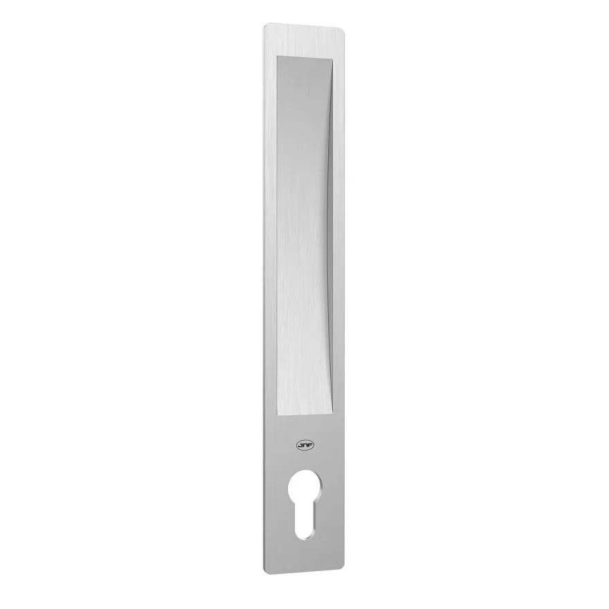 Cazoleta semi embutida para puerta corredera con cilindro europeo