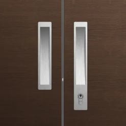 Cazoleta semi embutida para puerta corredera con cilindro europeo