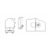 Cerradero de puerta doble para cerradura CENTRAL GLASS