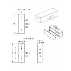 Cerradero para cerradura electrónica de taquillas MIFARE1