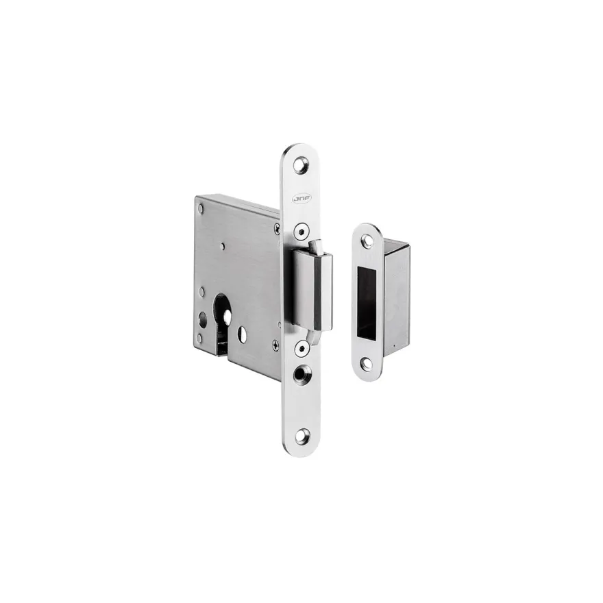 Cerradura de doble gancho y llave para puerta corredera