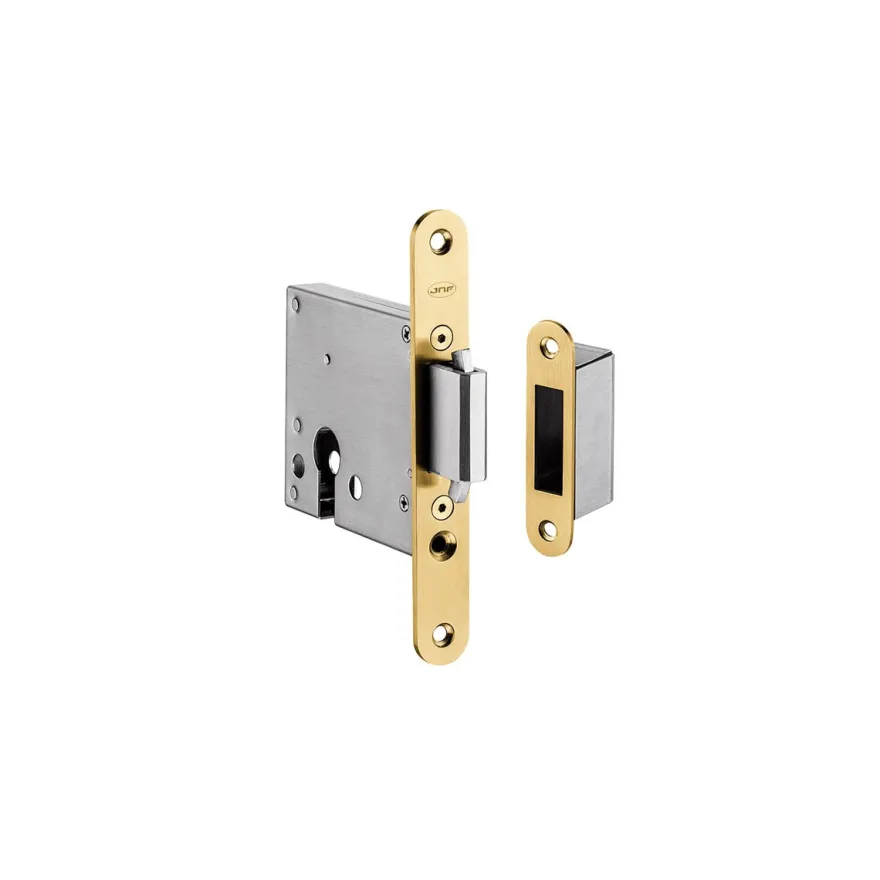 Cerradura de doble gancho y llave para puerta corredera