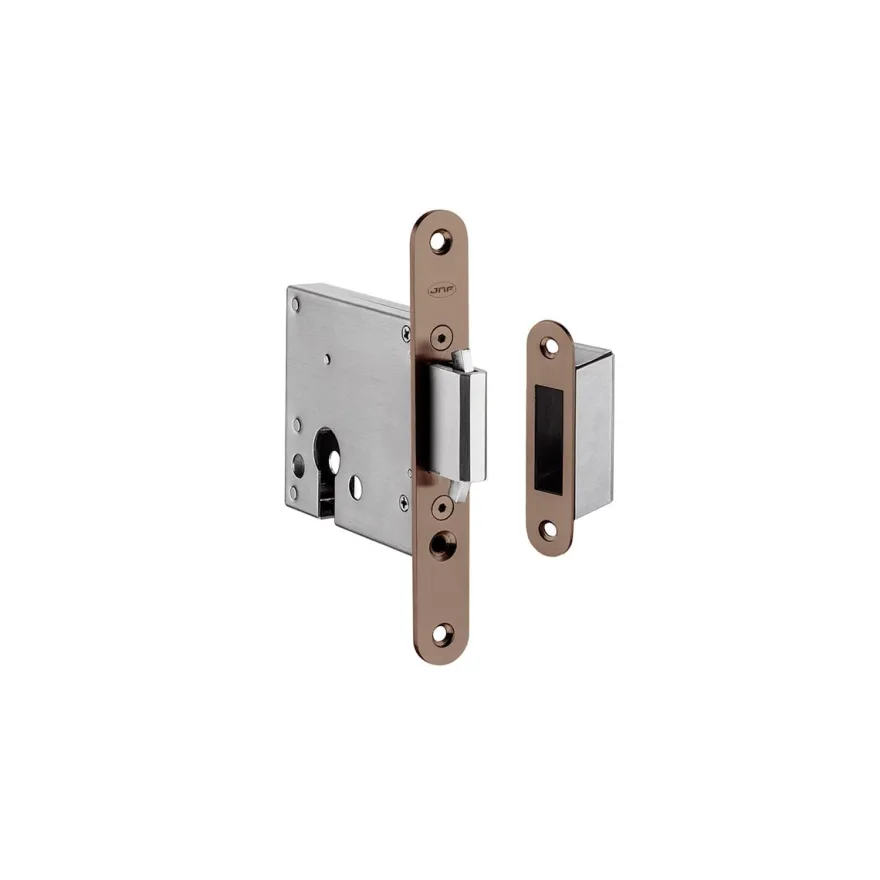 Cerradura de doble gancho y llave para puerta corredera