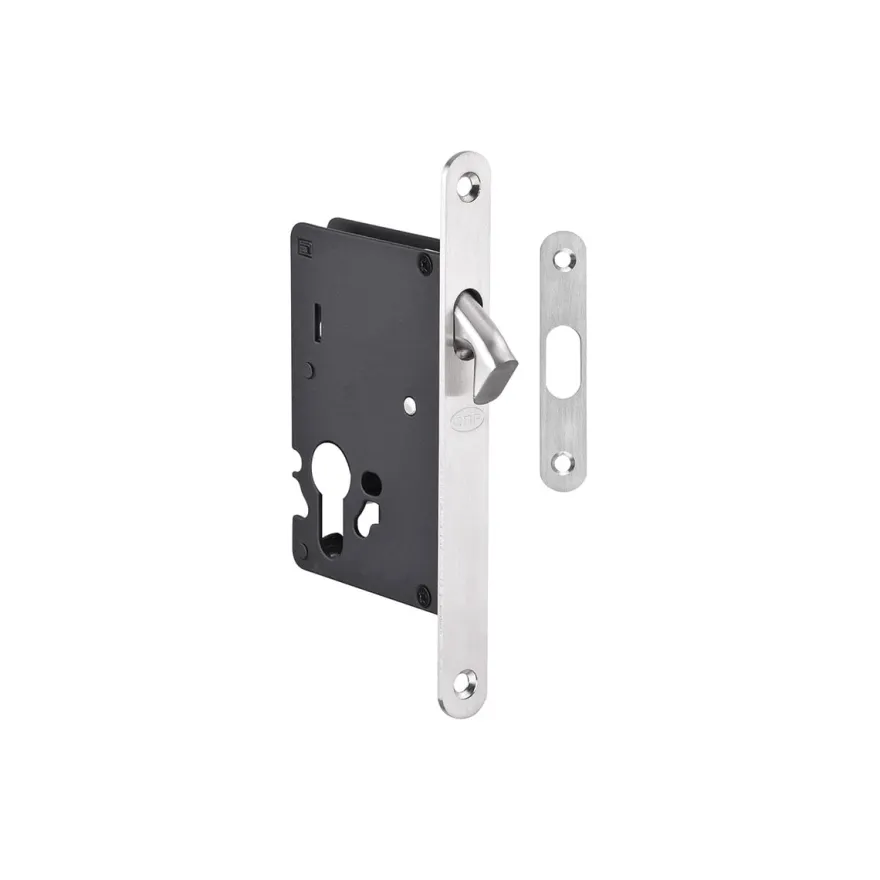 Cerradura de gancho y llave para puerta corredera