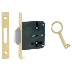 Cerradura embutida de llave gorjas para puertas correderas de mueble