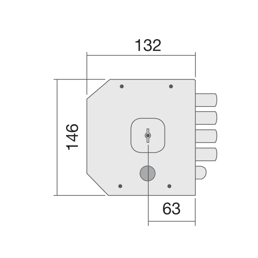 Cerradura MOTTURA R/610 - Golpe y llave