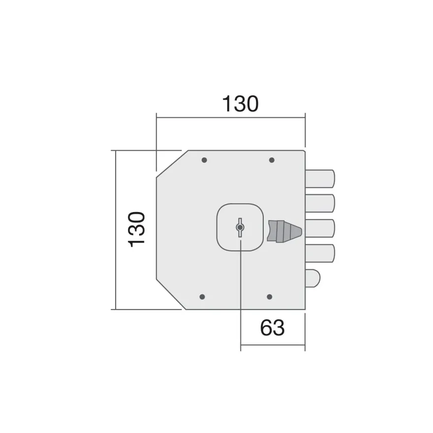 Cerradura Sobrepuesta MOIA R/432 - Golpe y llave
