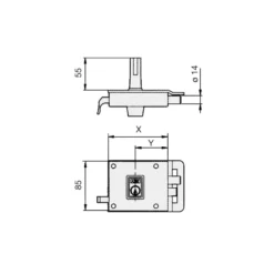 Cerradura Sobrepuesta YALE-AZBE R/6-0 - Solo llave sistema antipalanca
