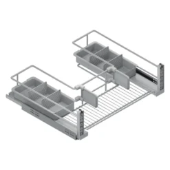 Cesta multiuso de alambre bajo fregadero accesorios de limpieza para frentes