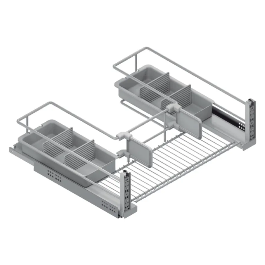 Cesta multiuso de alambre bajo fregadero accesorios de limpieza para frentes