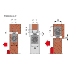 Cierrapuertas TESA ASSA ABLOY DC840 Embutido