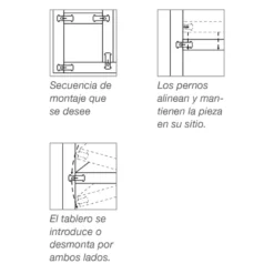 CLAMEX P-14 FLEXUS - Conector con pernos flexibles para muebles desmontables
