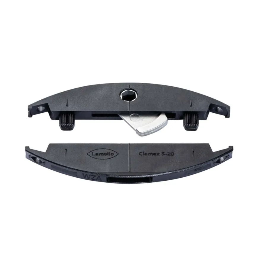 CLAMEX S-20 - Elemento de ensamble demostable para tableros finos a partir de 8 mm.