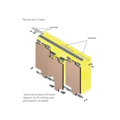 CLASS - Kit de guías para armarios de puertas de madera