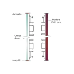 CLASS - Kit perfil horizontal para puertas COPLANARES revestidas