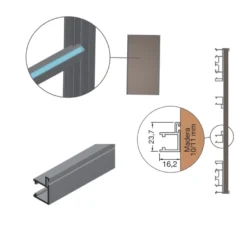 CLASS - Kit perfil tensor para puertas revestidas