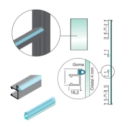 CLASS - Kit perfil tensor para puertas revestidas