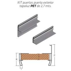 CLASS - Perfiles verticales con tirador para puertas de armario de madera
