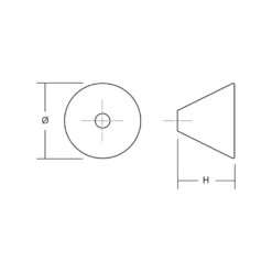 CONIC - Pomo circular de forma cónica