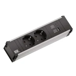CONI - Módulo encastrable abatible con tomas TT y USB