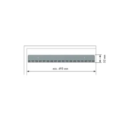 Corbatero cinturonero fijo para lateral del mueble - Cromo Mate