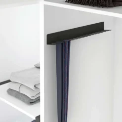 Corbatero cinturonero fijo para lateral del mueble - Antracita