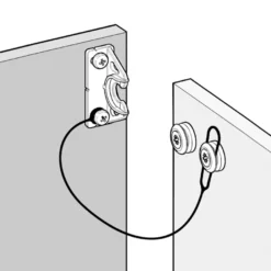 Cordel de seguridad para BUTTON-FIX Ángulos de 90º