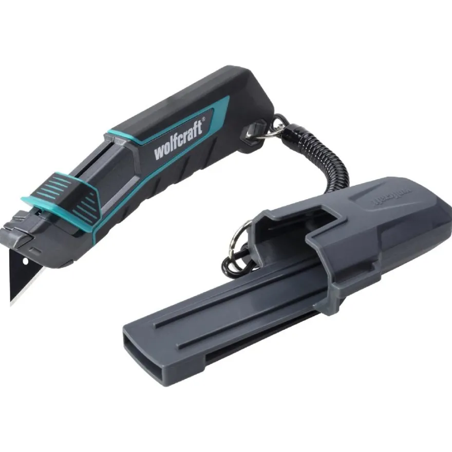 Cúter de cuchilla trapezoidal Wolfcraft PRO SAFETY