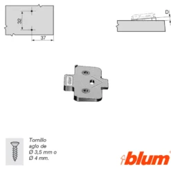 Cuñas angulares para bisagras BLUM CLIP-TOP
