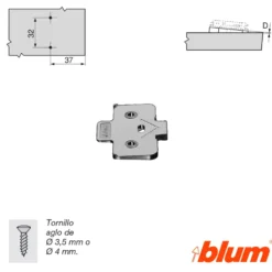 Cuñas angulares para bisagras BLUM CLIP-TOP